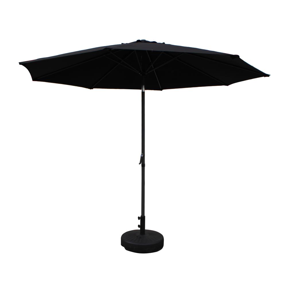 St. Kitts Aluminum 10-foot Patio Umbrella, Black. Picture 1