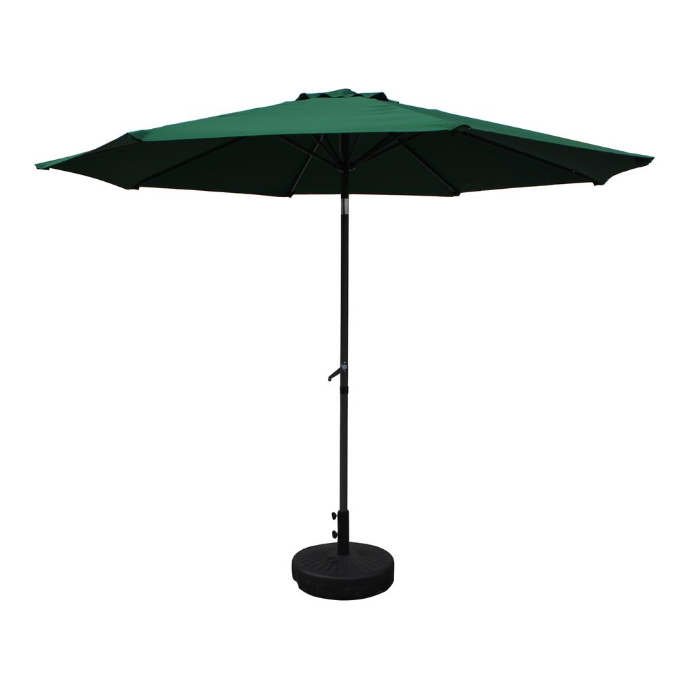 St. Kitts Aluminum 10-foot Patio Umbrella, Forest Green. Picture 1