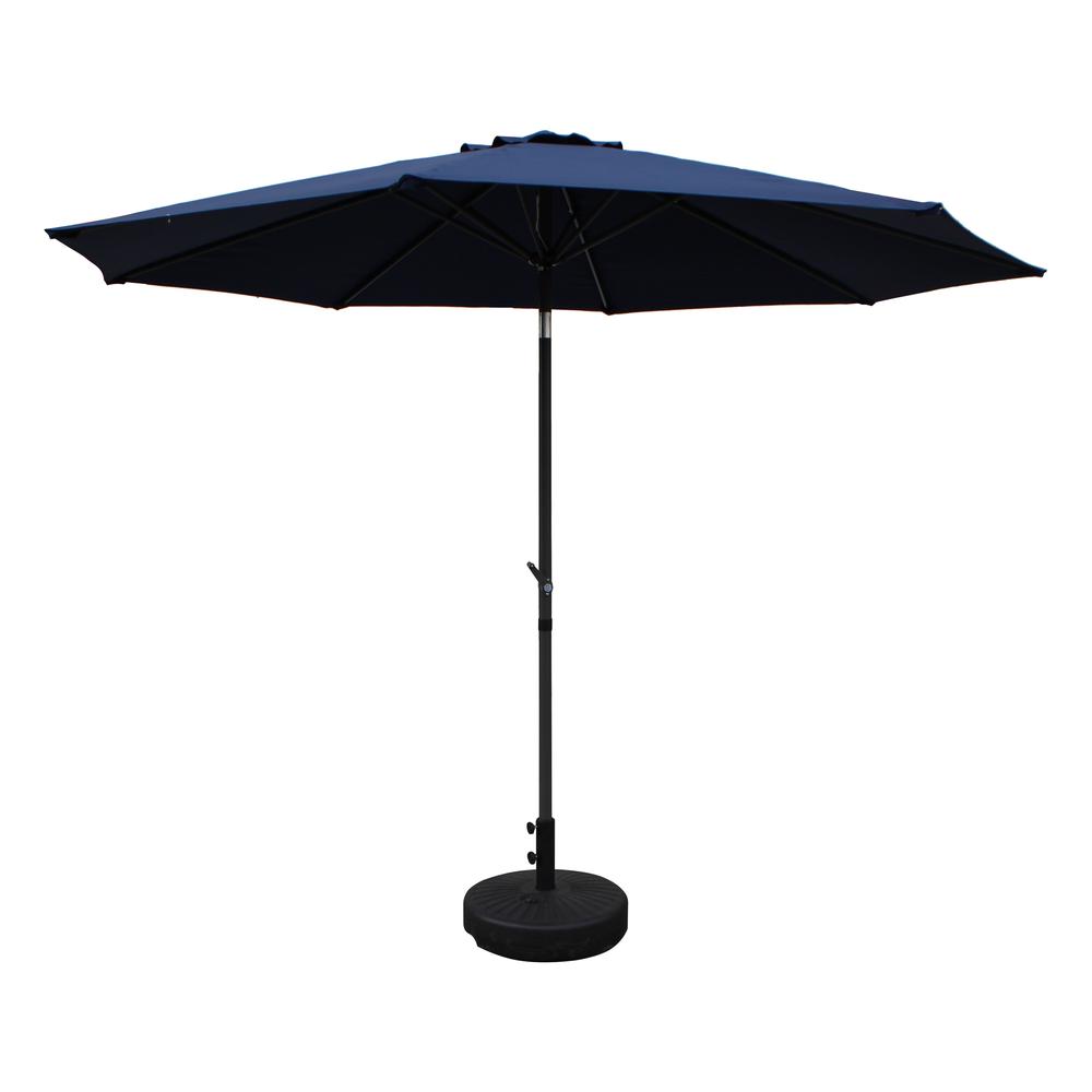 St. Kitts Aluminum 10-foot Patio Umbrella, Navy Blue. Picture 1