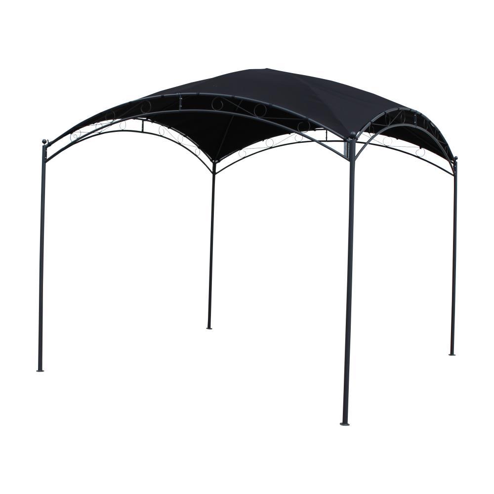 St. Kitts 10-Foot Square Dome Top Gazebo , Black. Picture 1