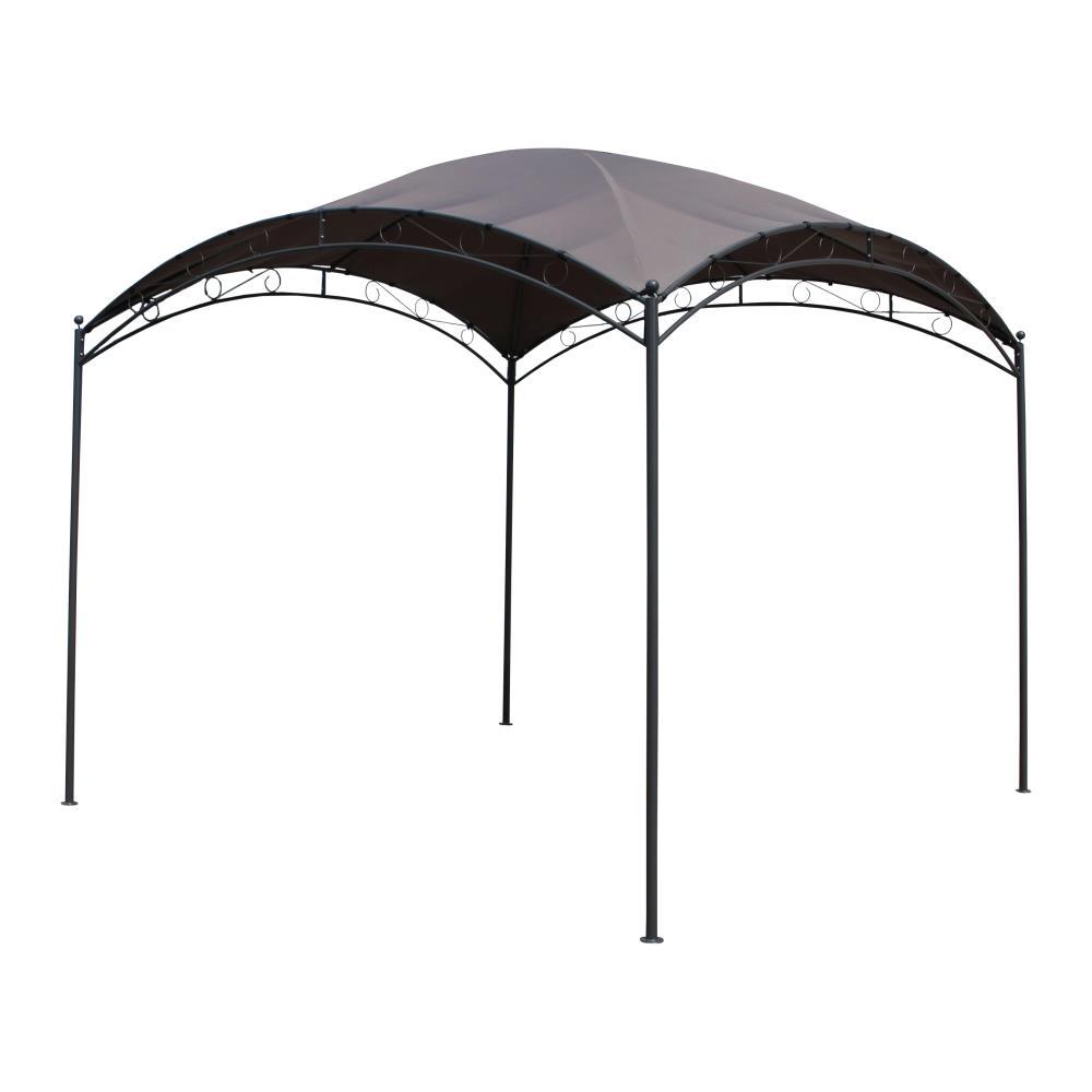 St. Kitts 10-Foot Square Dome Top Gazebo , Grey. Picture 1