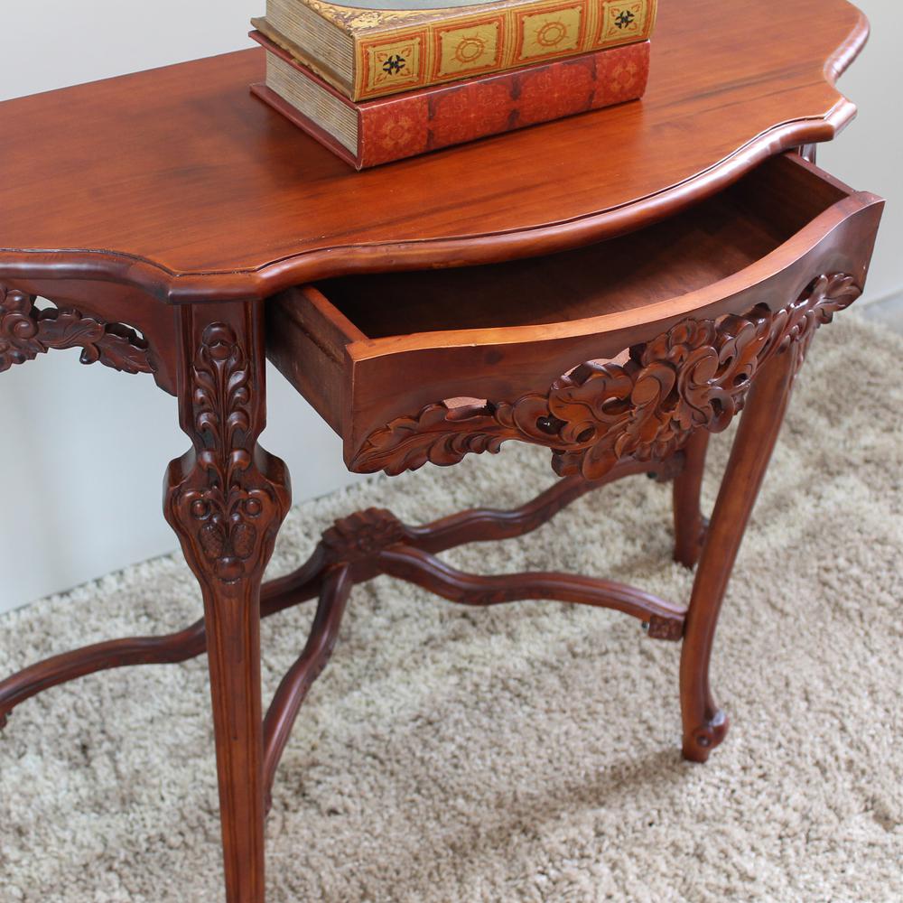 Windsor Hand Carved Half Moon Console Table