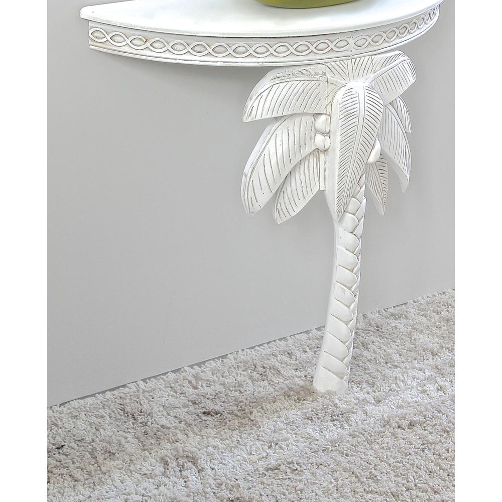 Windsor Carved Exotic Palm Tree Wall Table. Picture 1