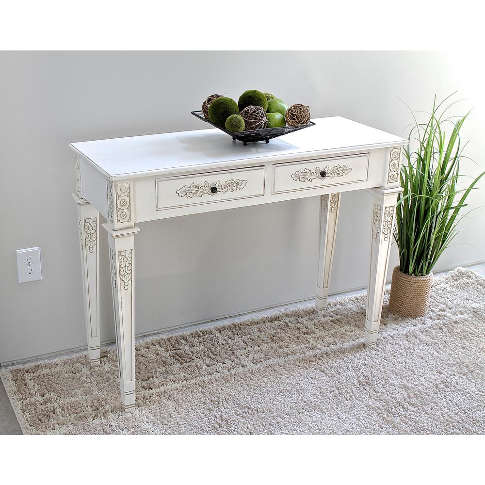Windsor Two Drawer Rectangular Console Table. Picture 1