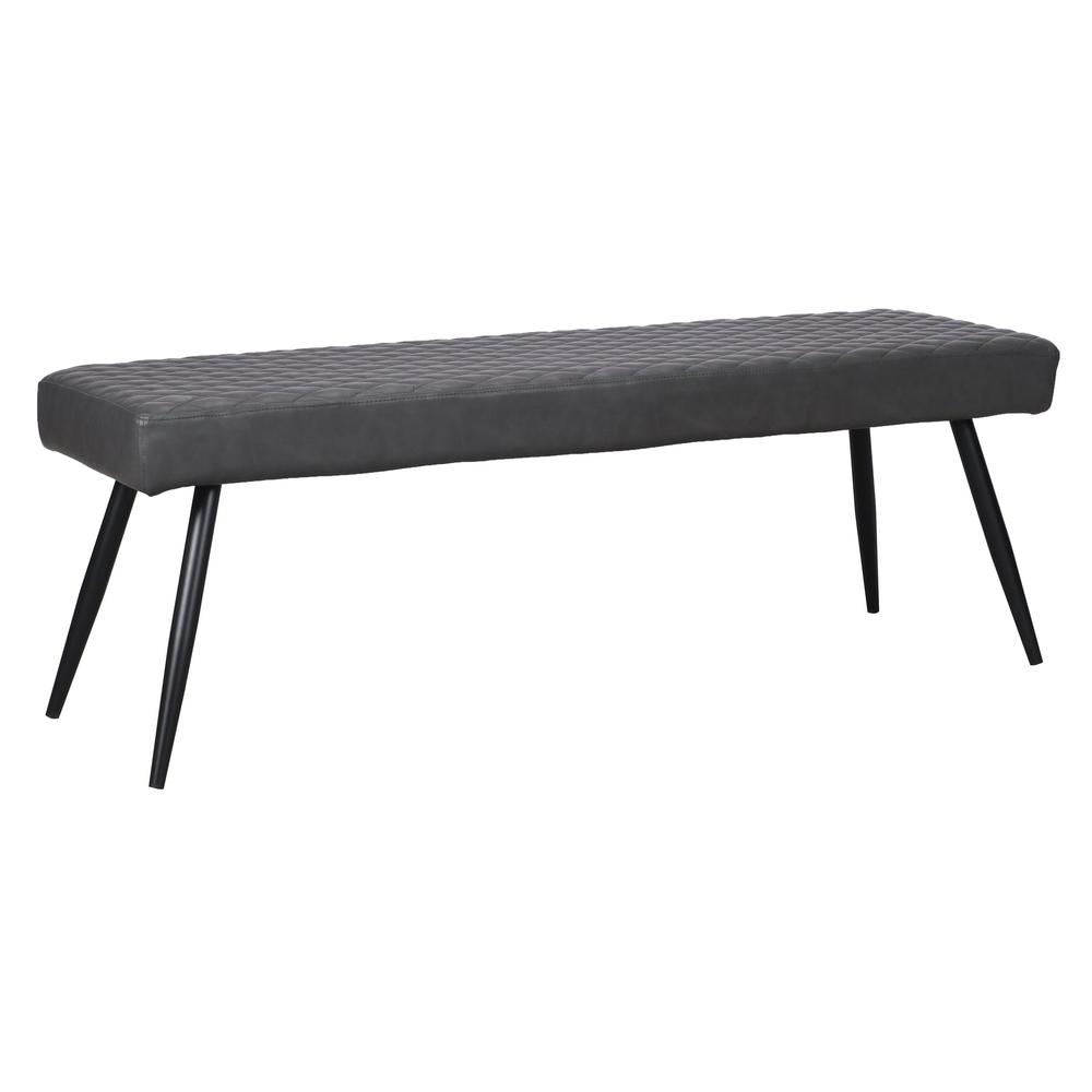 Contemporary Upholstered Dining Bench with Black Sanded Legs. Picture 3