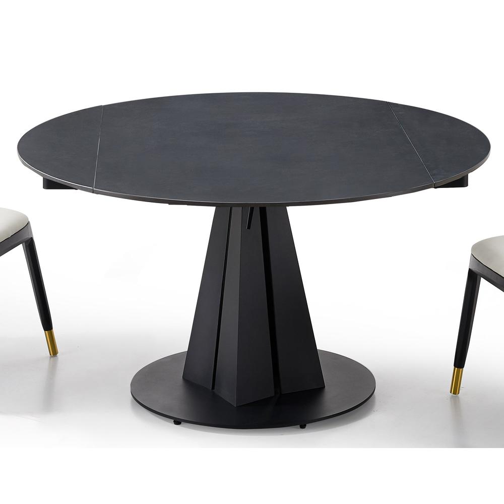 Sintered Stone Dining Table With Solid Steel Legs. Picture 1