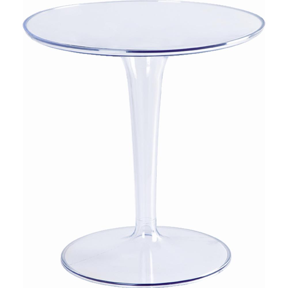 Pc Side Table,19"Rdx20"H,Clear. Picture 2