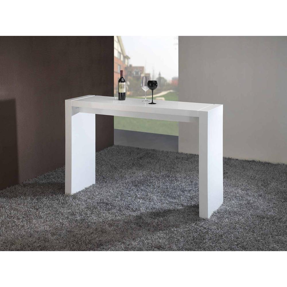 Mdf Lacquered Bar Table, 60"X18"X40",White. Picture 3