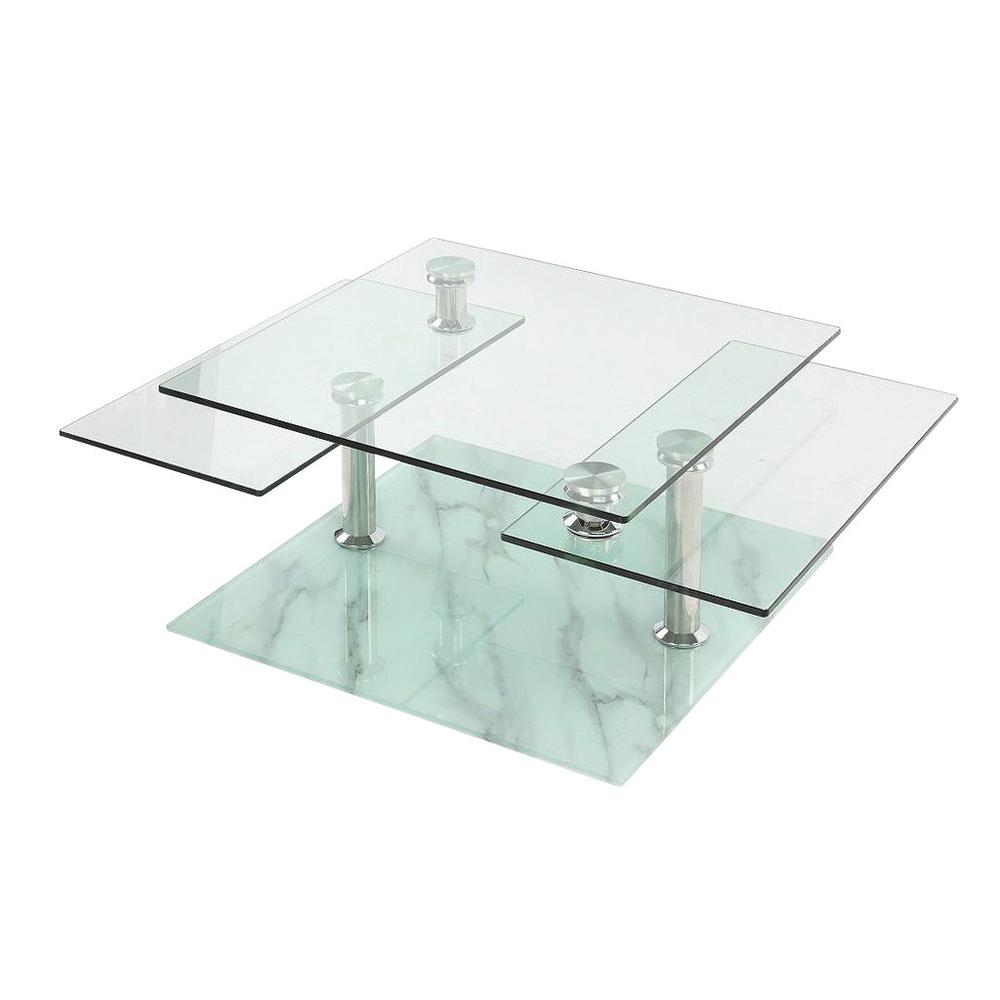 Motion Coffee Table With Marble Glass Base. Picture 1
