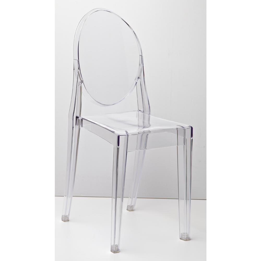 Pc  Side Chair, Clear. The main picture.