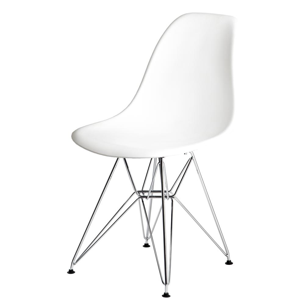 Pp Chair With Wood Legs, White. The main picture.