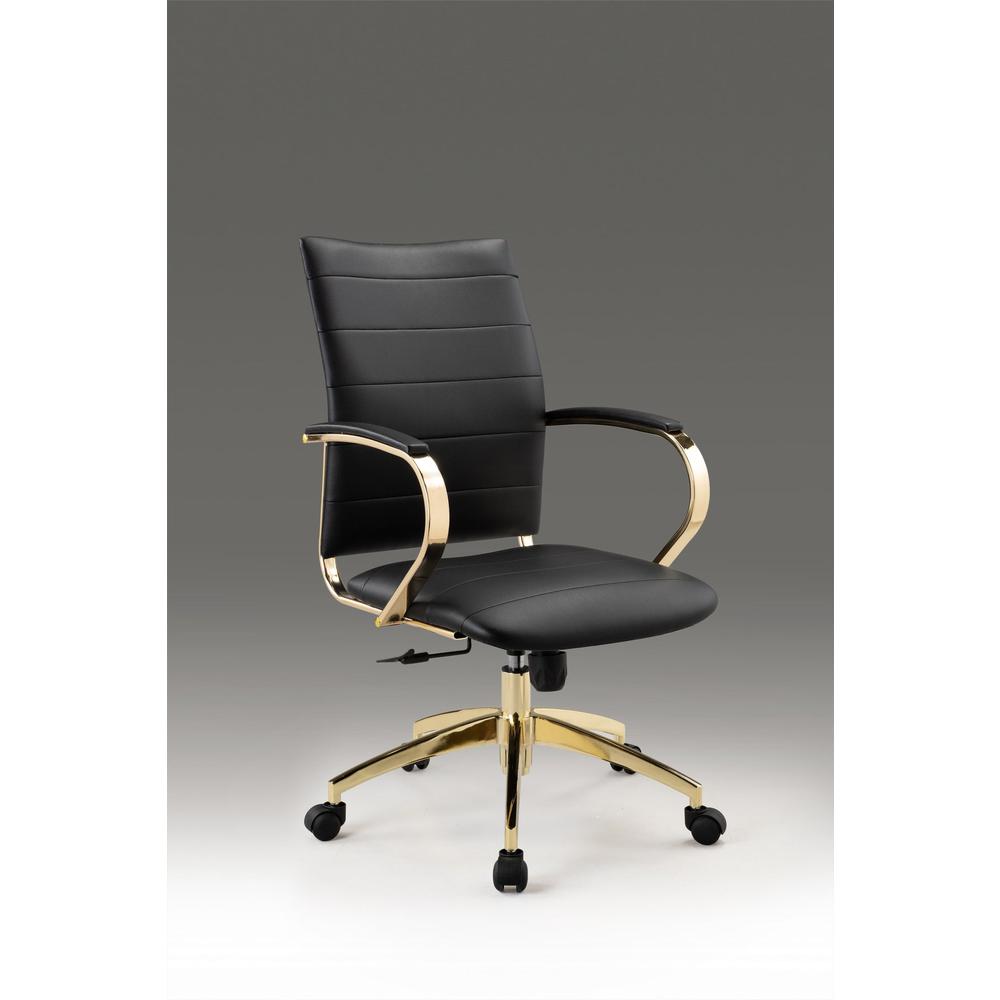 Office Chair With Gold Base. Picture 1