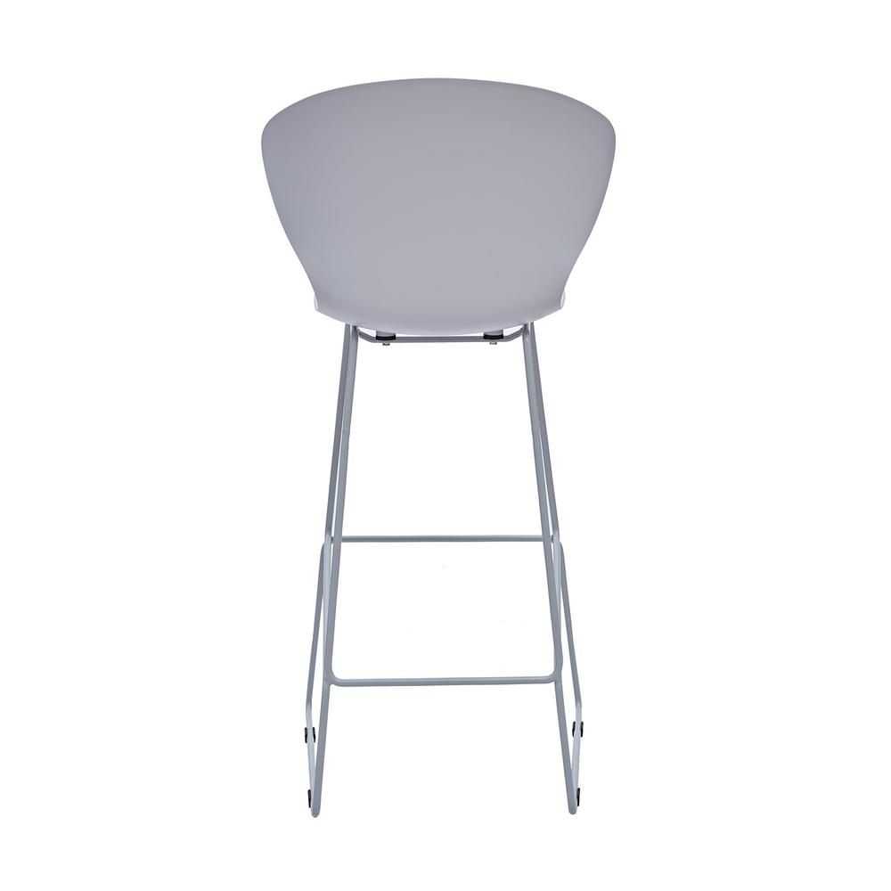 Midcentury Polypropylene Counter Stool With Metal Legs, Set Of 2. Picture 2