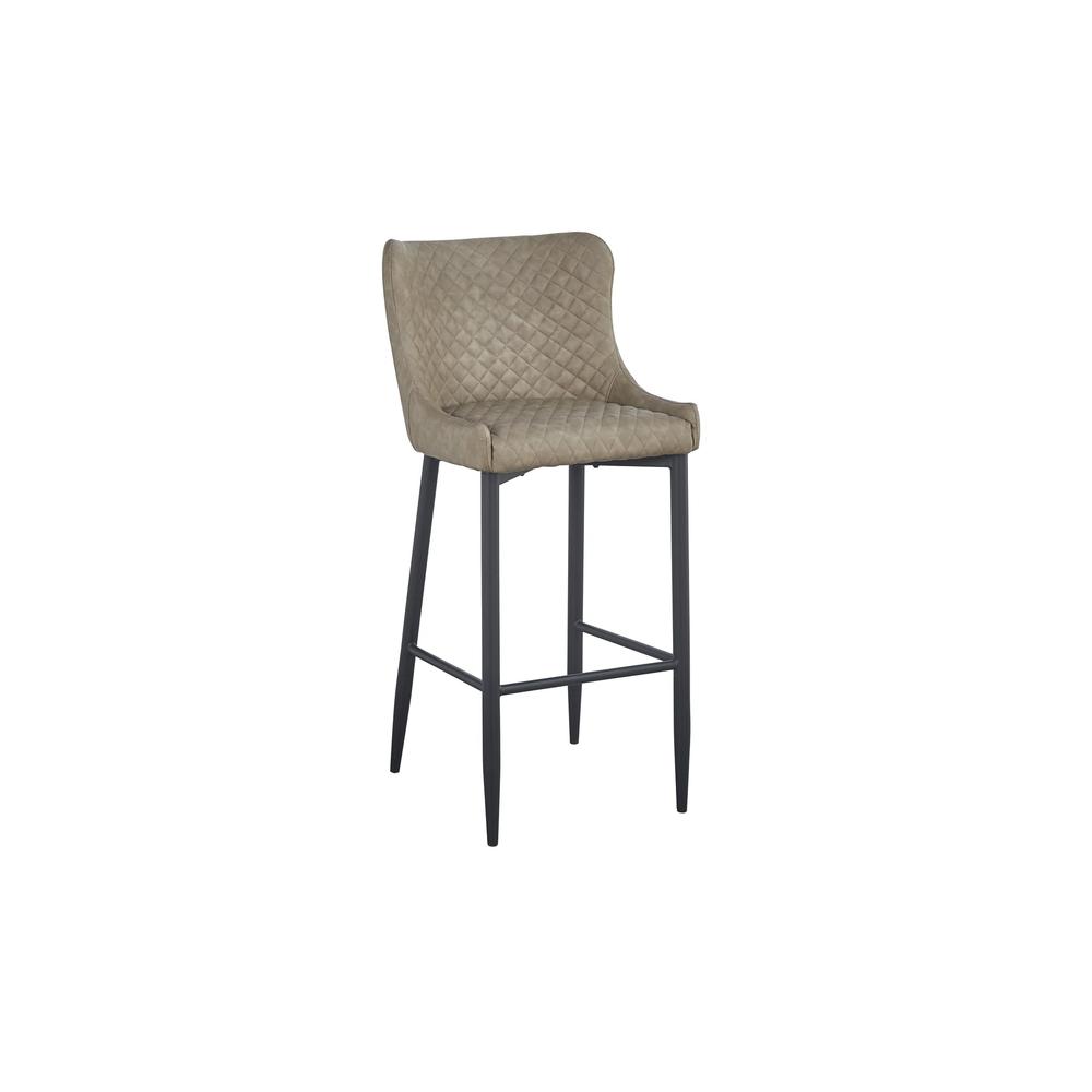 Contemporary Upholstered Barstool With Tufted Seat And, Set Of 2. Picture 1
