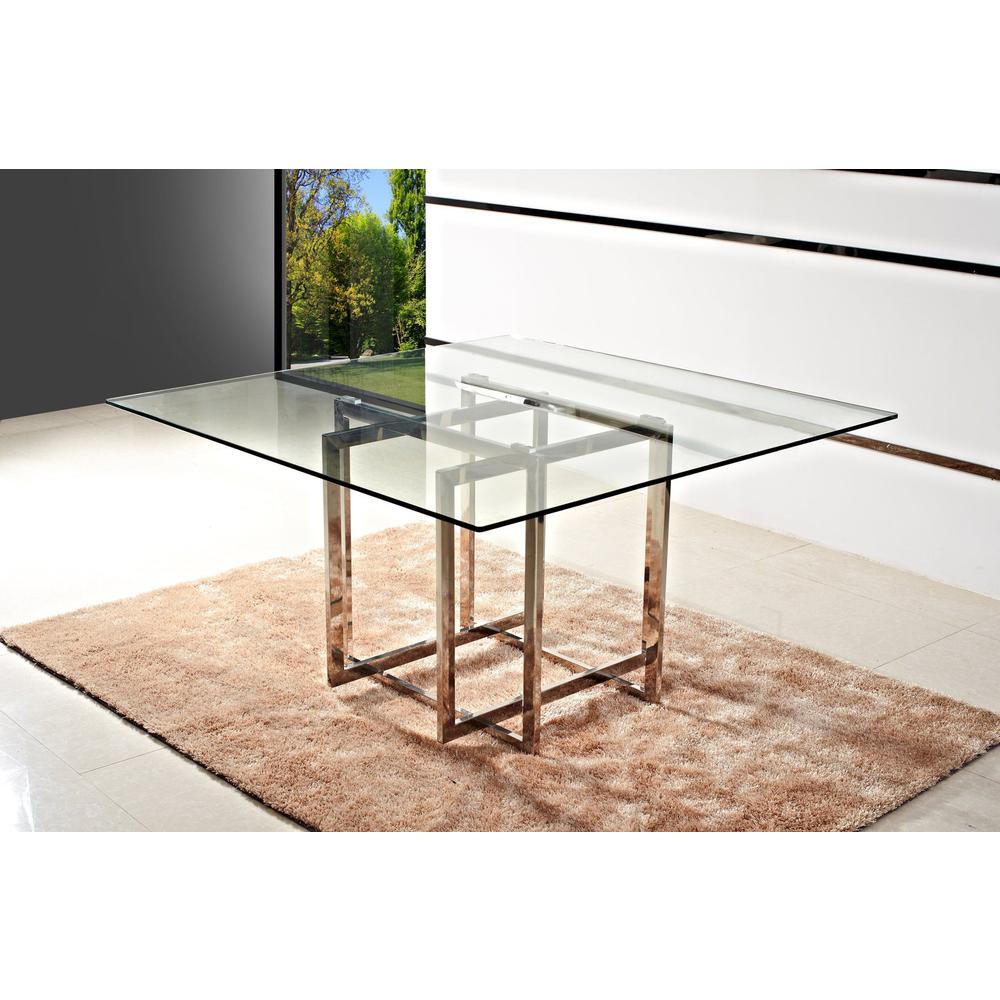 60"Square Table,Clear 12Mm. Picture 1