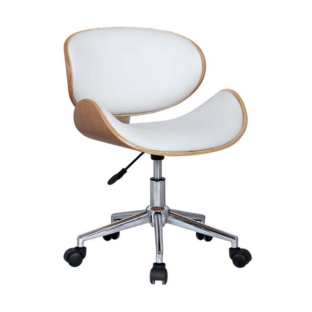 Office Chair W/ Wood Seat And Pu Cushion. Picture 1