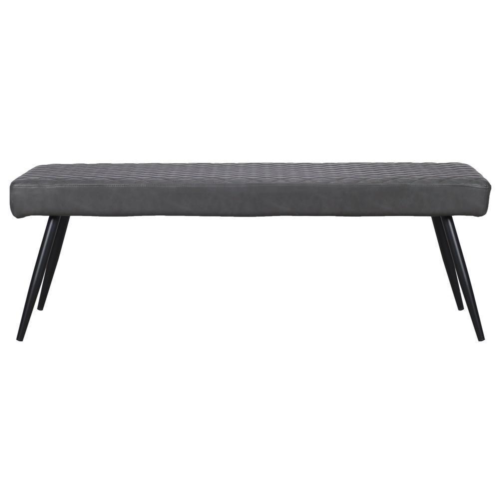 Contemporary Upholstered Dining Bench with Black Sanded Legs. Picture 2