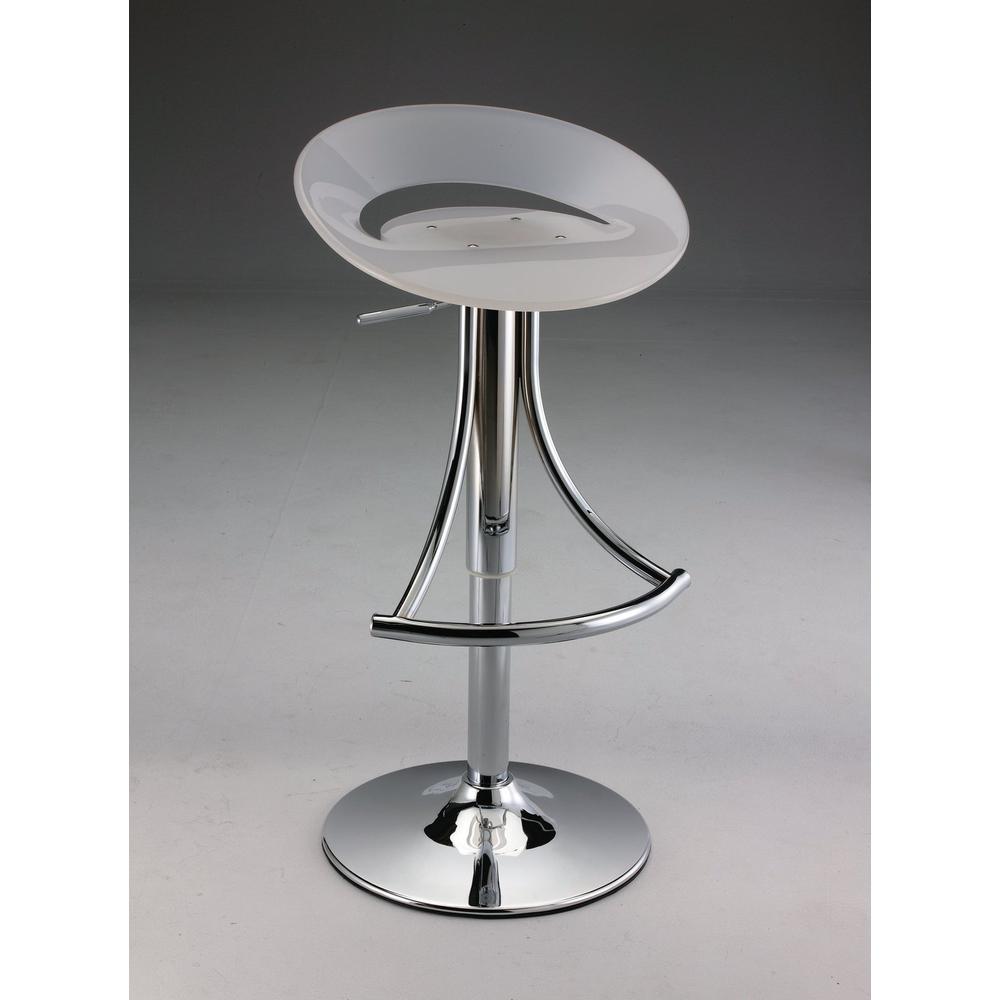 Arcrylic Bar Stool, Milky. Picture 1