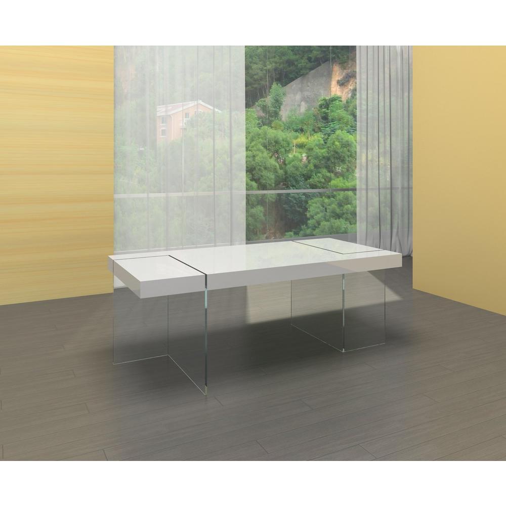 Dining Table,White Lacquer,79"X39.5"X29.5". Picture 1