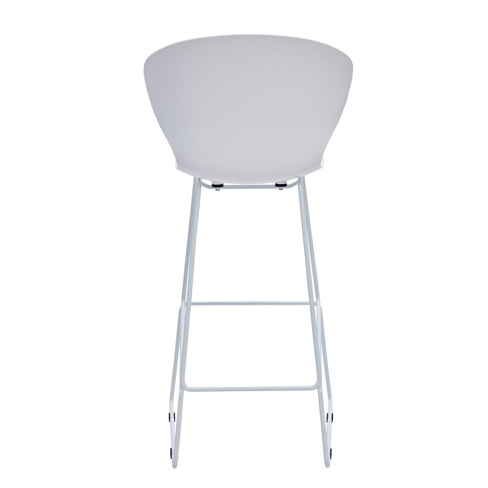 Midcentury Polypropylene Bar Stool With Metal Legs, Set Of 2. Picture 2