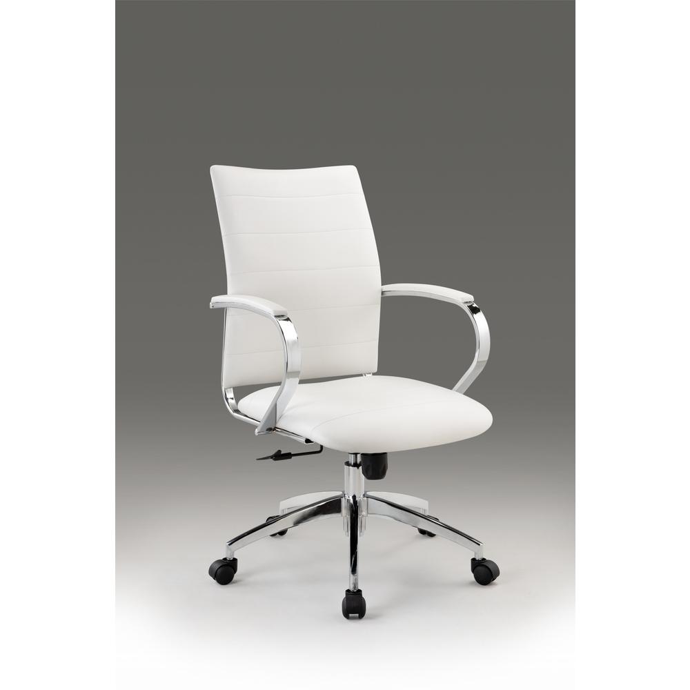 Office Chair - White / Chrome. Picture 1