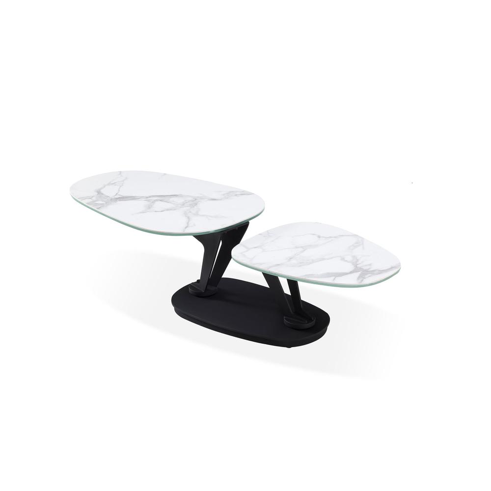 Motion Coffee Table With  White Cermanic Top. Picture 2