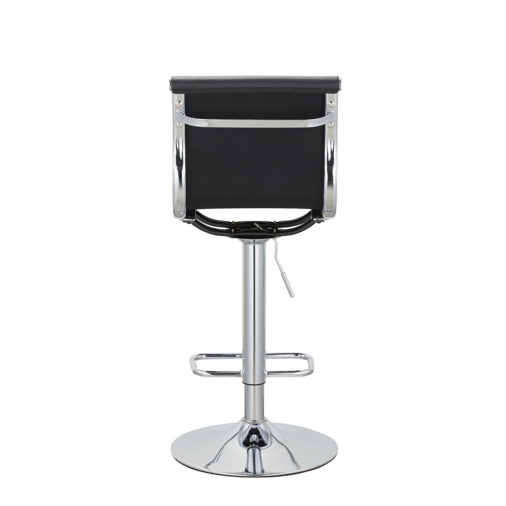 (37'' ~ 45.5'')H Adjustable Pu Bar Stool With Chrome Leg, Set Of 2. Picture 2