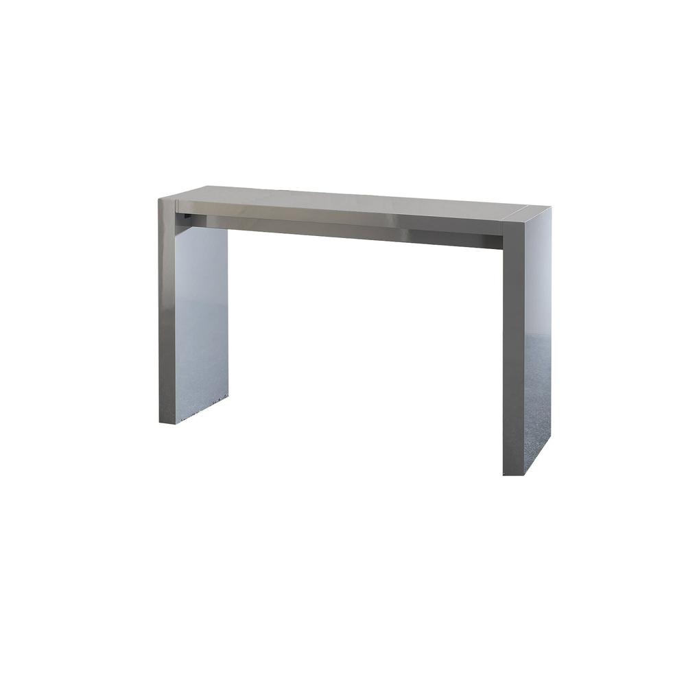 Mdf Lacquered Bar Table, 60"X18"X40", Gray. Picture 3