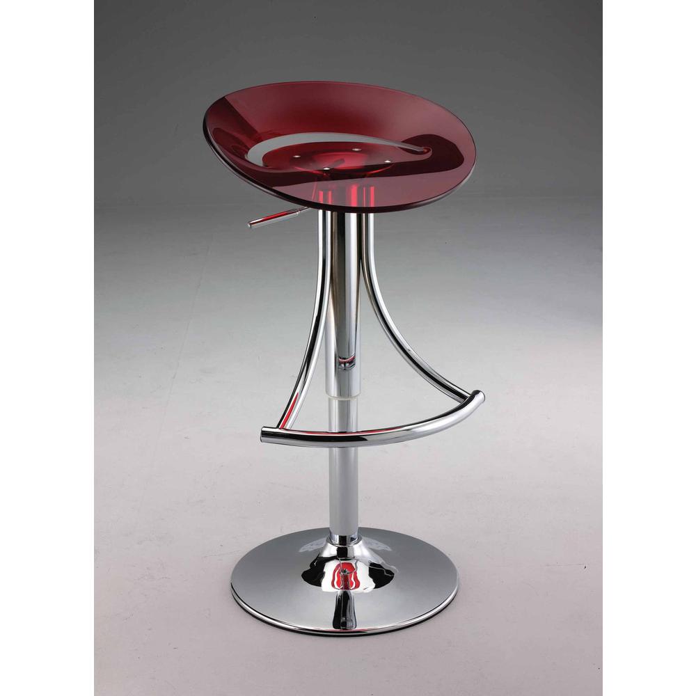 Arcrylic Bar Stool, Red. Picture 1