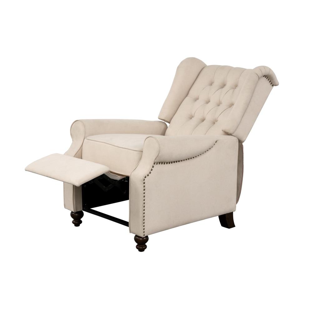 Push Back Recliner, Beige. Picture 2