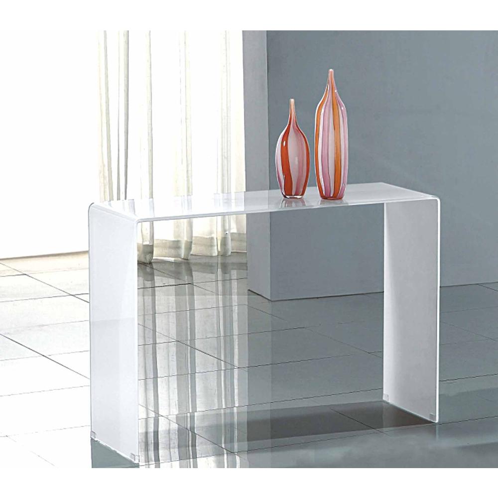 Bent Glass Sofa Table, Extra White, 12Mm Thick Glass. Picture 1