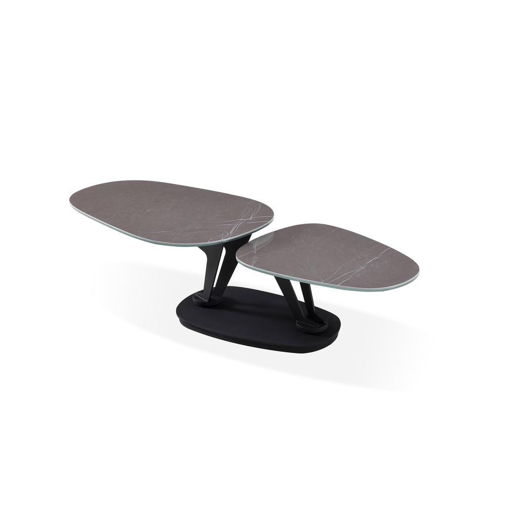 Motion Coffee Table With  Gray Cermanic Top. Picture 1