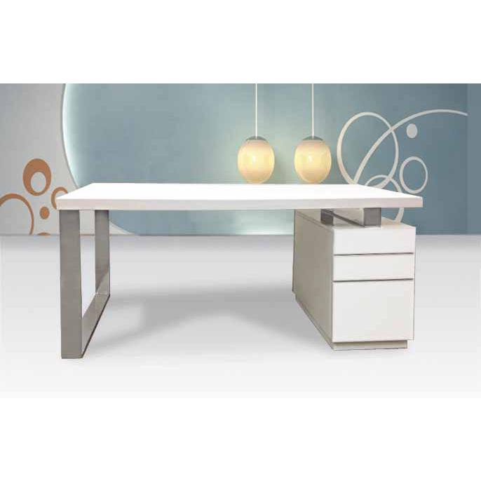 Desk,63"X28"X30", White Lacquer. Picture 2