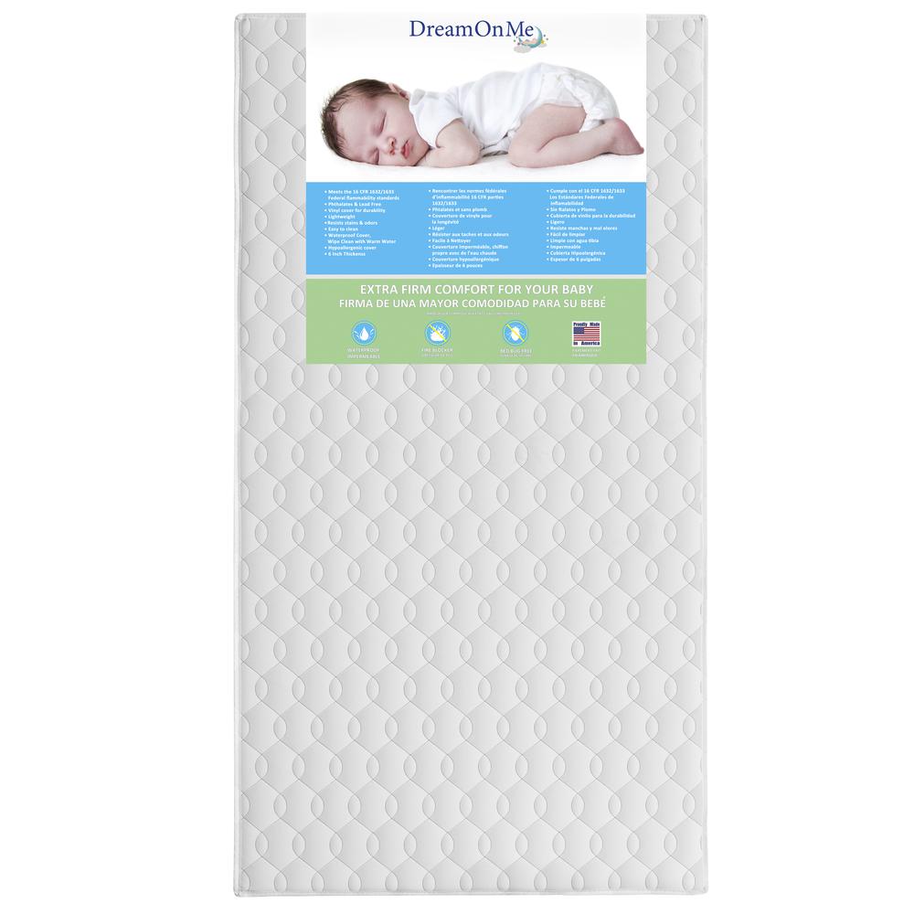 Dream On Me Carousel 6 Inch Full Size Firm Foam Crib and Toddler Bed Mattress. Picture 1