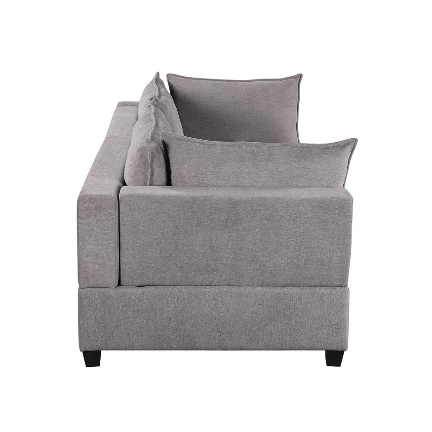 Madison Light Gray Fabric Sofa Loveseat Living Room Set. Picture 6