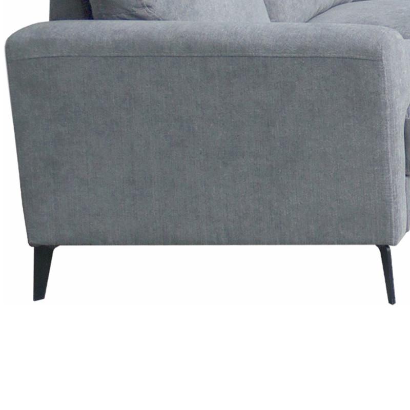 Gray Fabric Sofa Loveseat Living Room Set. Picture 6