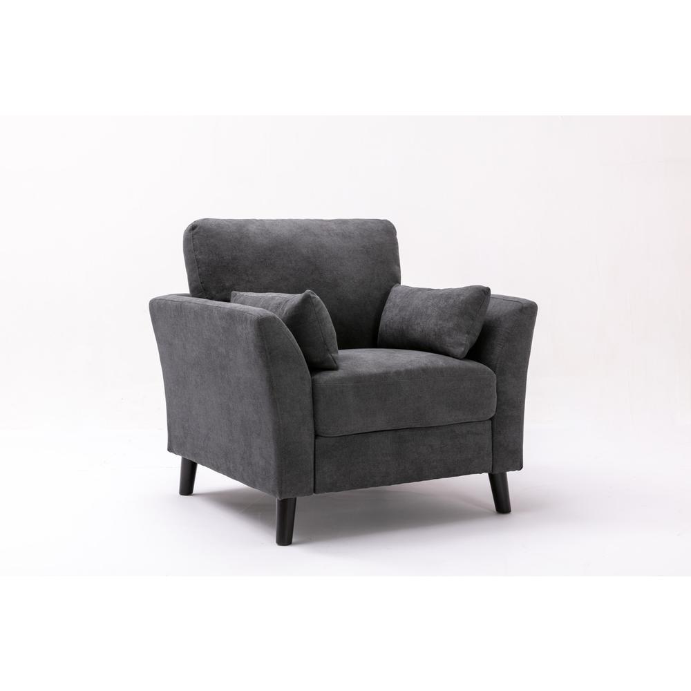 Damian Gray Velvet Fabric Chair. The main picture.