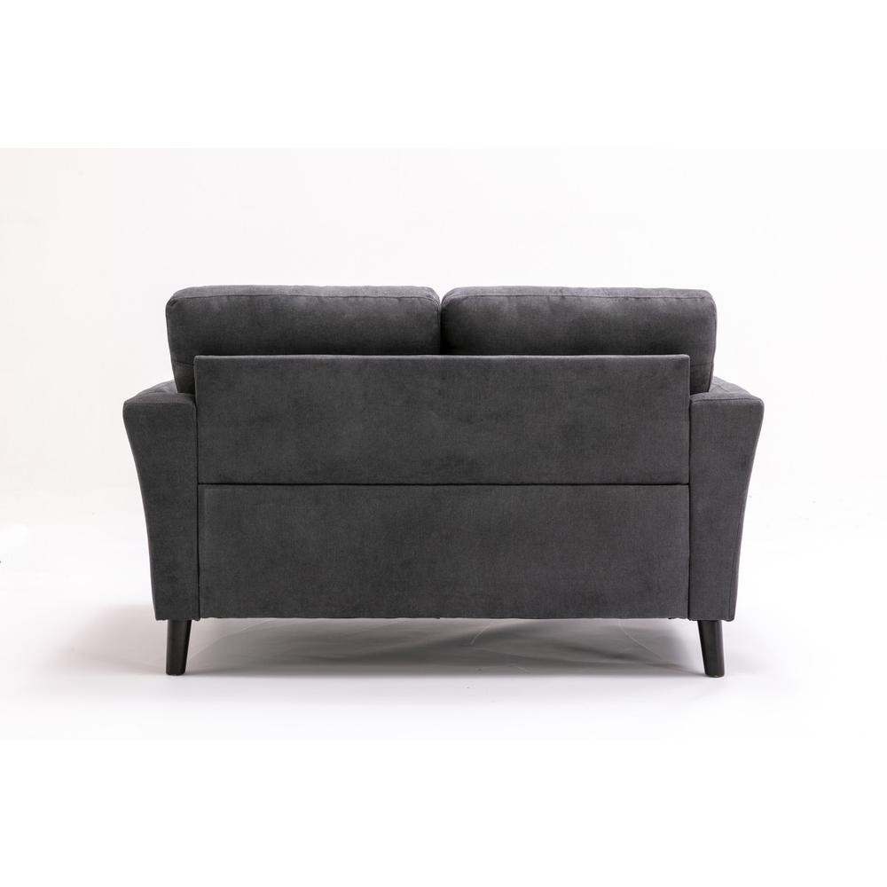 Damian Gray Velvet Fabric Sofa Loveseat Living Room Set. Picture 7