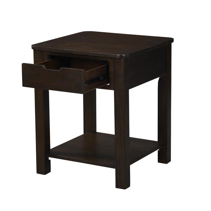 Flora 3 Piece Dark Brown MDF Lift Top Coffee and End Table Set. Picture 10