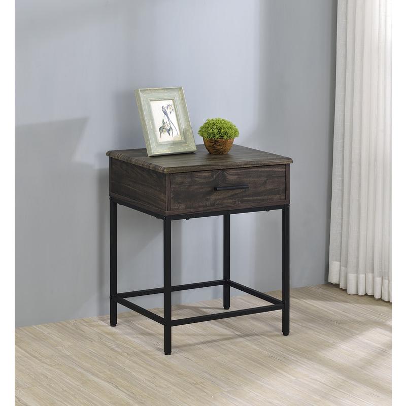 Cliff 2 Piece Brown MDF Lift Top Coffee and End Table Set. Picture 6