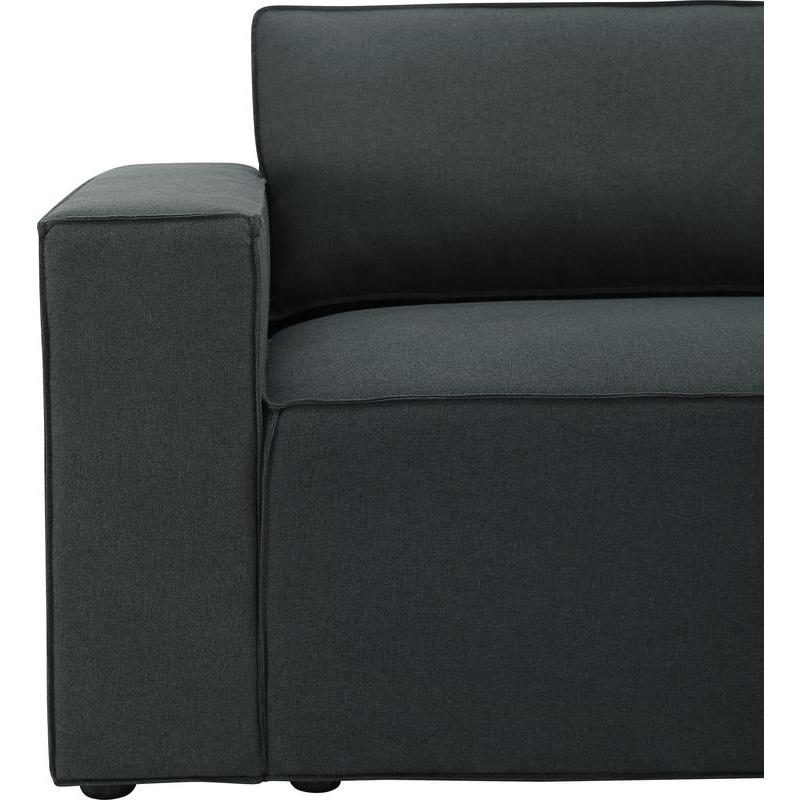 LILOLA Jenson Modular Sectional Sofa in Dark Gray Linen. Picture 4