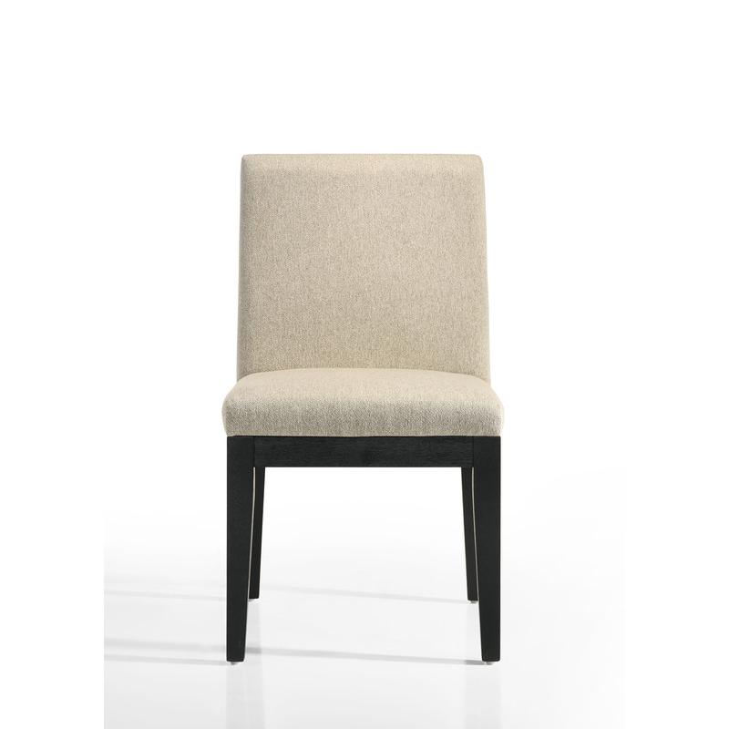 Jasper Set of 2 Beige Contemporary Fabric Dining Chair. Picture 3