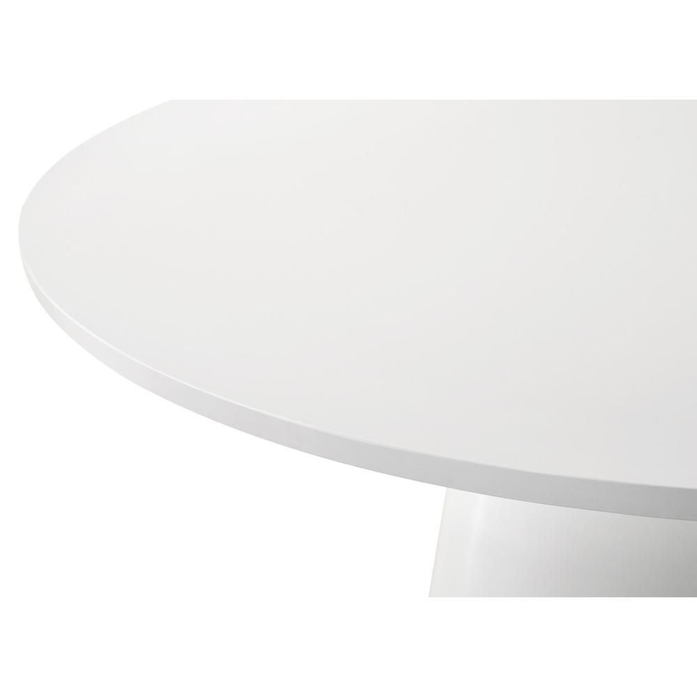 Jasper White 59" Wide Contemporary Round Dining Table. Picture 2