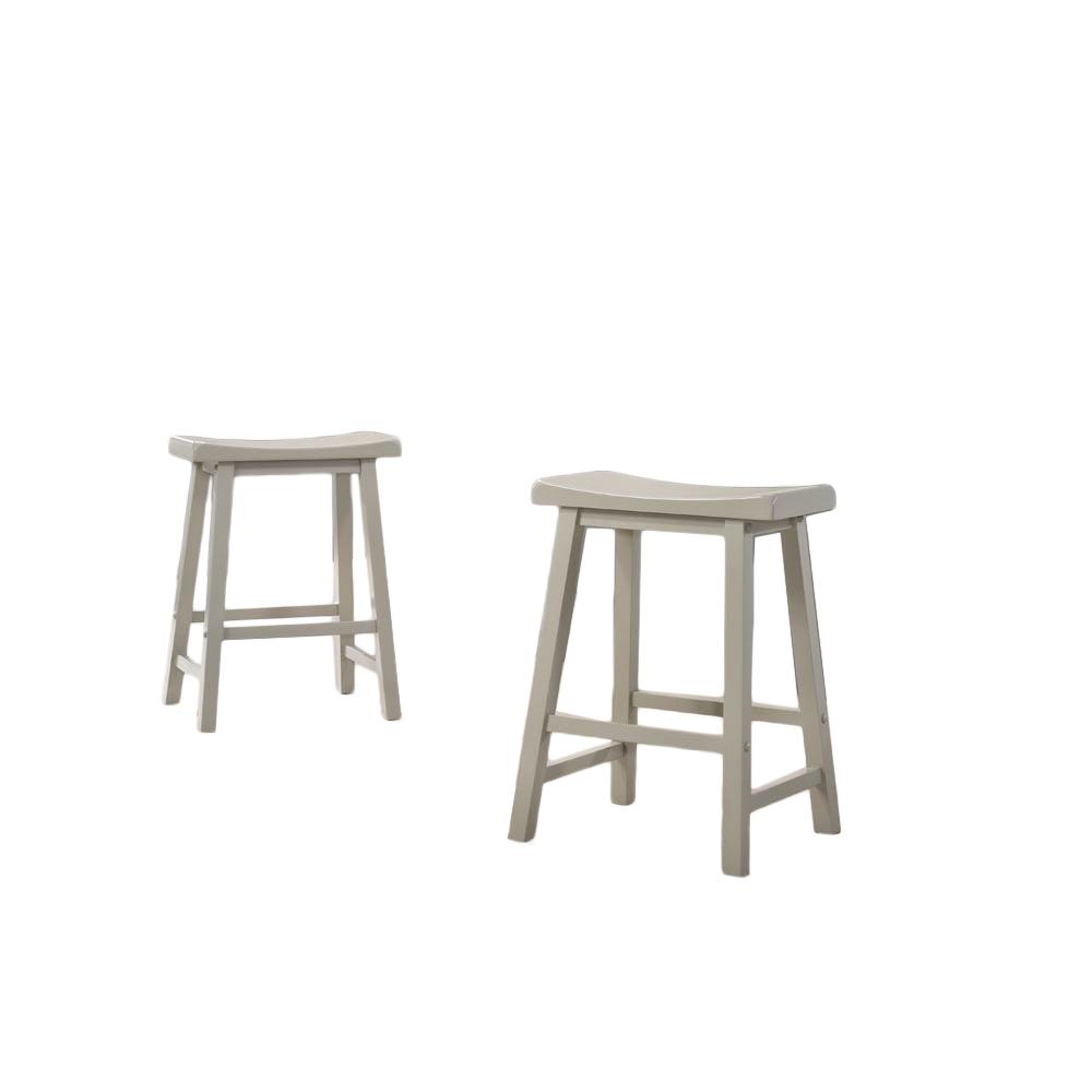 Set of 2 Alonzo Light Gray Backless Ergonomic Counter Height Stool. Picture 1