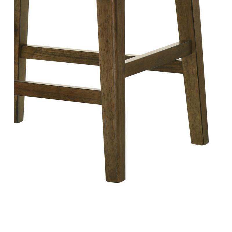 Sasha Walnut Counter Height Stool with Upholstered Seat. Picture 3
