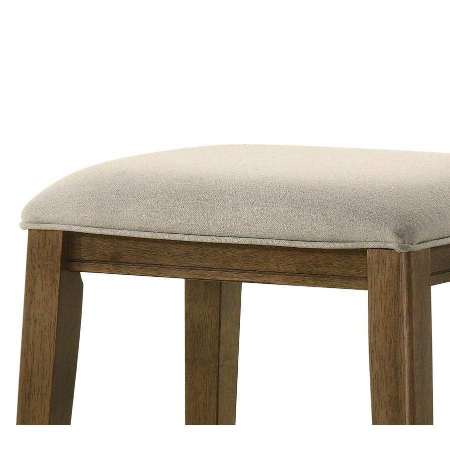 Sasha Walnut Counter Height Stool with Upholstered Seat. Picture 2