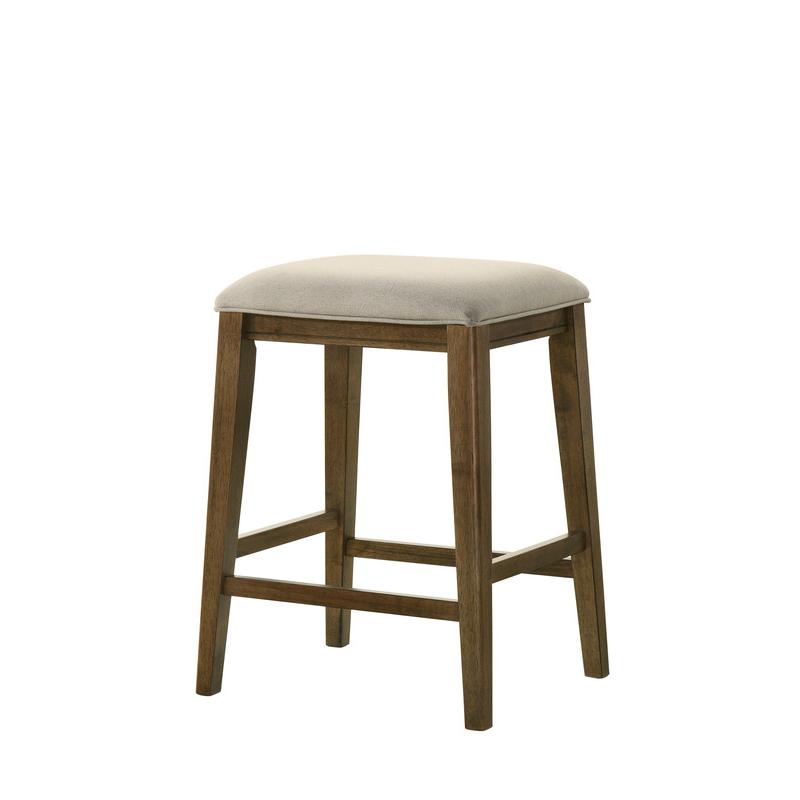 Sasha Walnut Counter Height Stool with Upholstered Seat. Picture 1