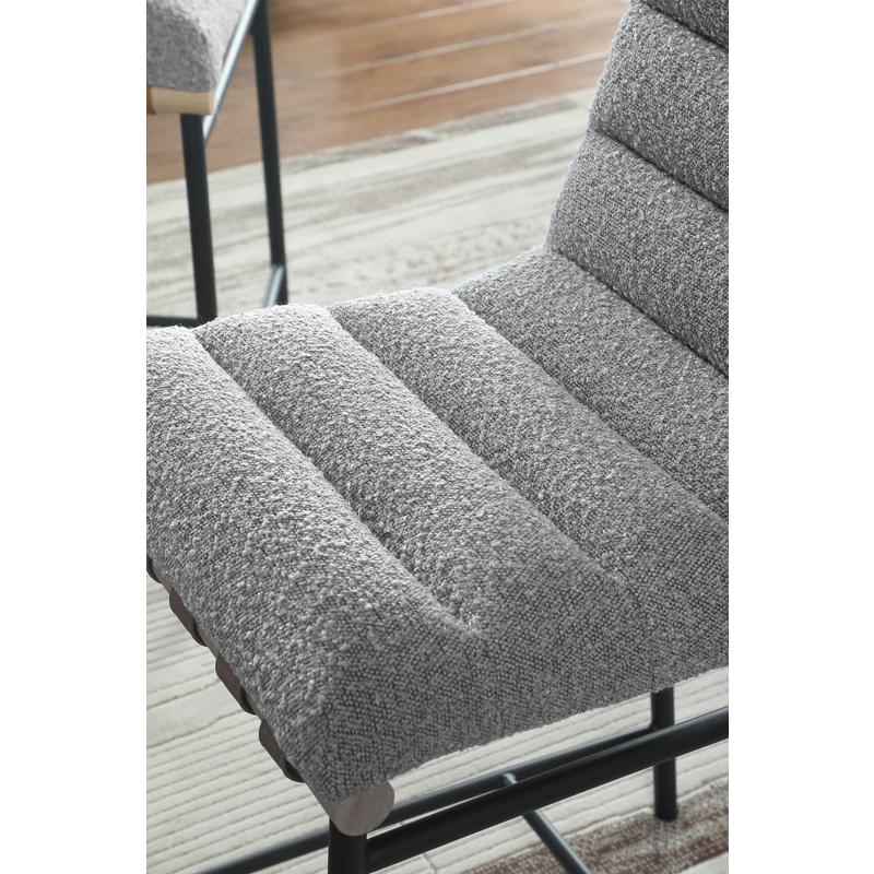 Lahni Gray Boucle Fabric Counter Height Chair. Picture 3