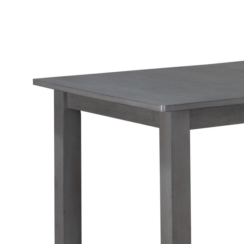 Carlisle Gray Finish Extendable Wood Dining Table. Picture 3