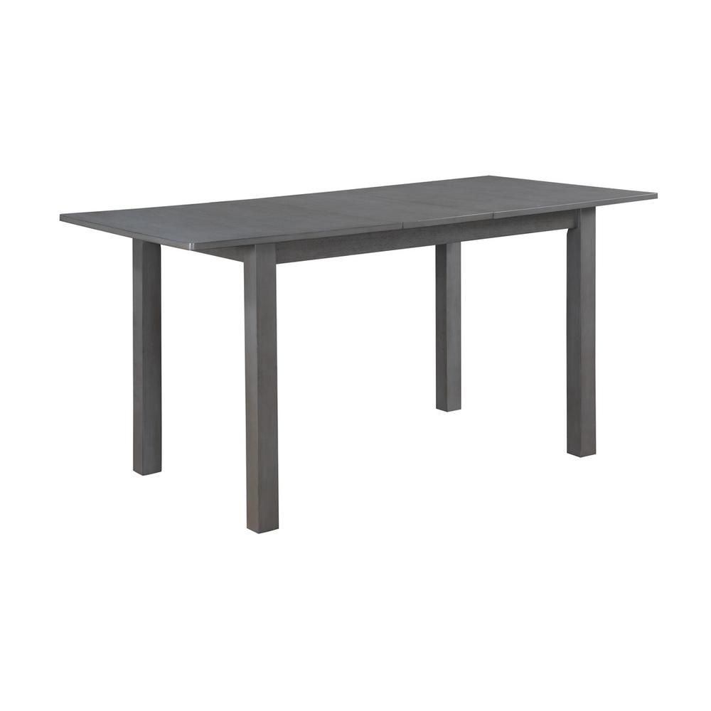 Carlisle Gray Finish Extendable Wood Dining Table. Picture 1